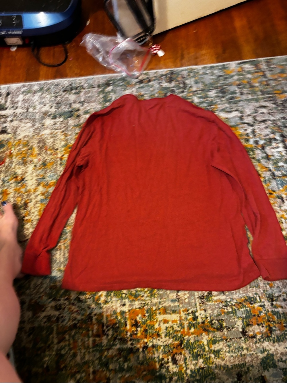 U.S. Polo Assn. Men's Red Long Sleeve Tee - Picture 6 of 8